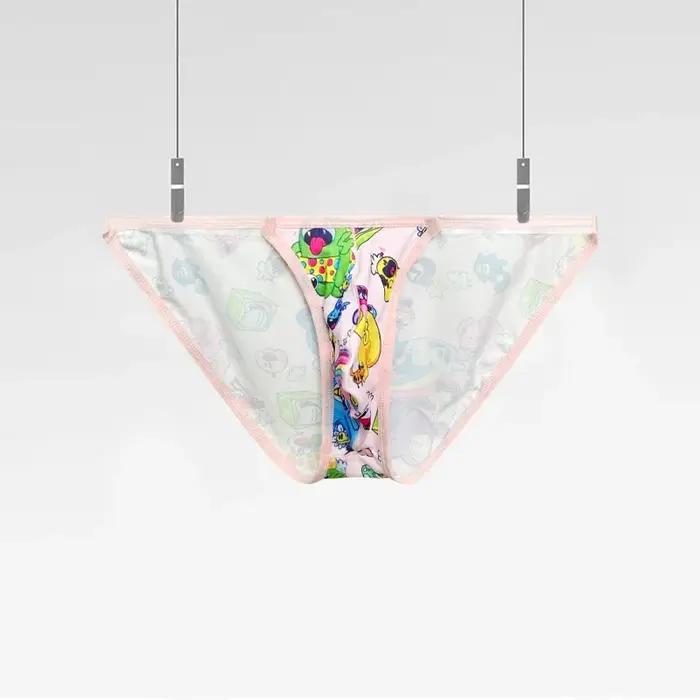 Caleçons imprimés de dessins animés amusants pour hommes sous-vêtements confortables en nylon et coton ajustés pour homme occasions spéciales
