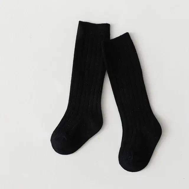 Chaussettes longues hautes en coton pour bébés garçons et filles