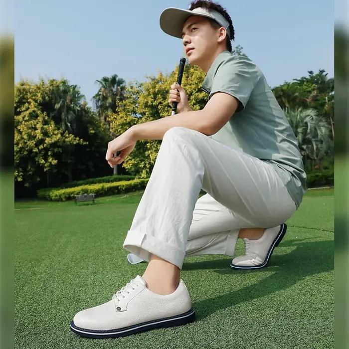 Chaussures de golf sans crampons pour hommes, baskets de golfeur, imperméables, professionnelles, bl