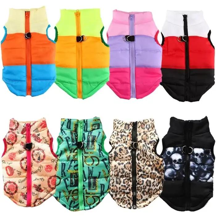 Manteau d'hiver en polyester imprimé pour chiens confortables et stylés pour les saisons froides automne hiver