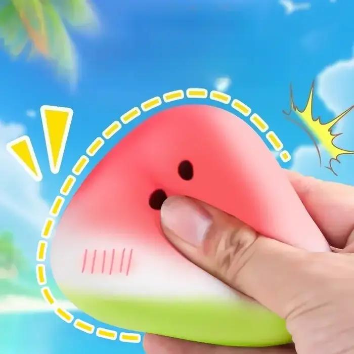 Jouet de décompression de pastèque Squishy Anti-stress, peau de glace douce, décompression à rebond
