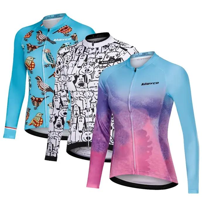 Vêtements de cyclisme à manches longues pour femmes