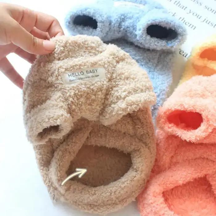 Pull d'hiver chaud en peluche pour chiens, vêtements pour chiens de petite et moyenne taille, manteau doux pour chiots, veste pour chats, olympiques Chihuahua Teddy, fournitures pour chiens