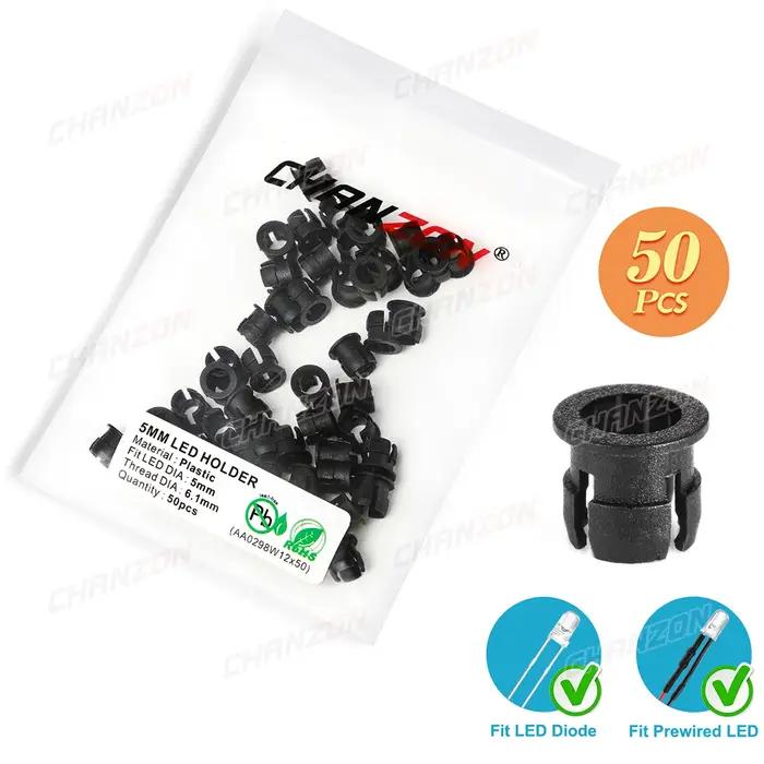 5mm support de LED prise pince lunette Diode électroluminescente lampe couvercle de Base panneau de montage d'affichage