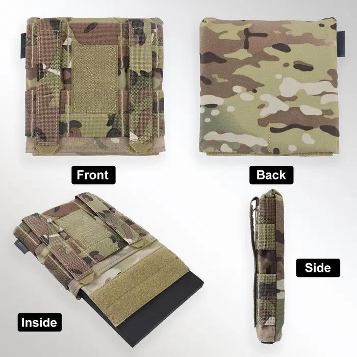Poche latérale tactique pour plaque balistique JPC2.0 - Étui camouflage MOLLE pour gilet de chasse et protection