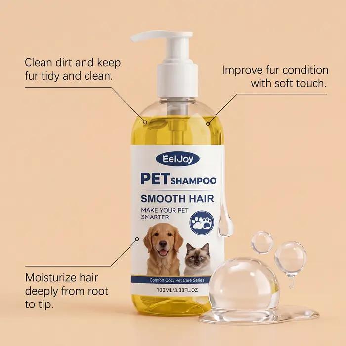 Shampoo pour animaux de compagnie à l'huile de noix de coco naturelle