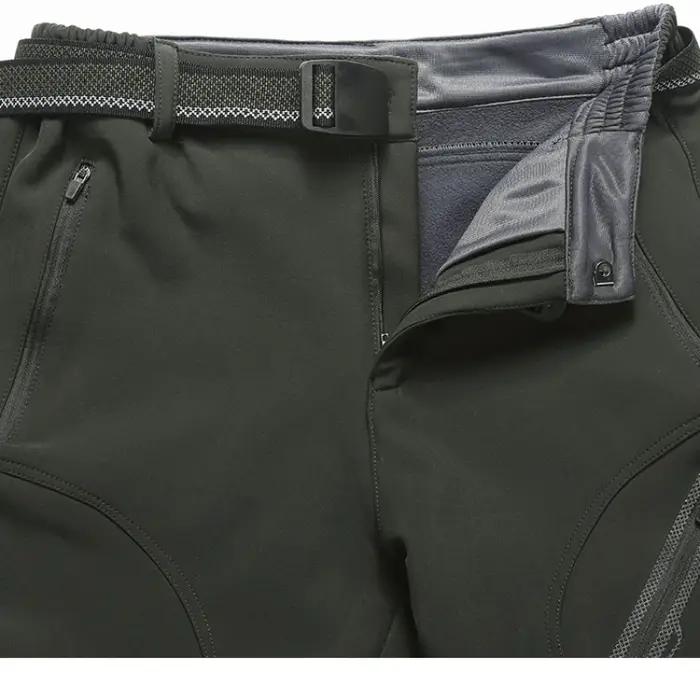 Pantalon homme grande taille imperméable doublé polaire 9XL pour travail hiver automne noir