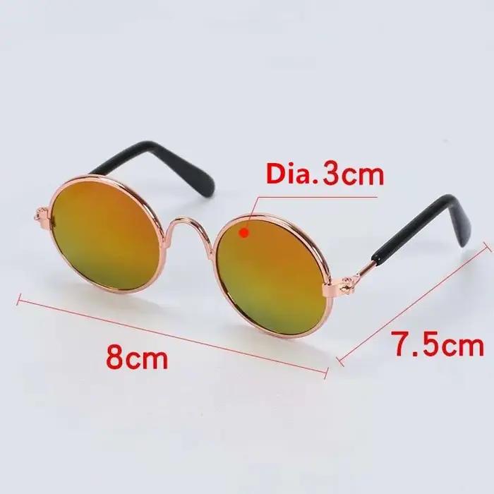 Lunettes de soleil rondes amusantes pour petit chien et chat