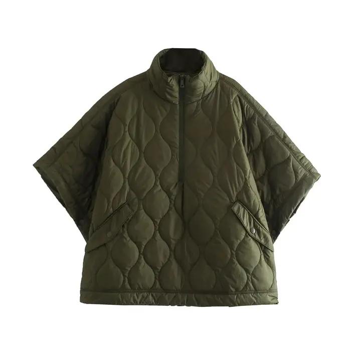 Manteau Argyle matelassé pour femme imperméable hiver style vintage occaions spéciales polyestère fibre de polyester