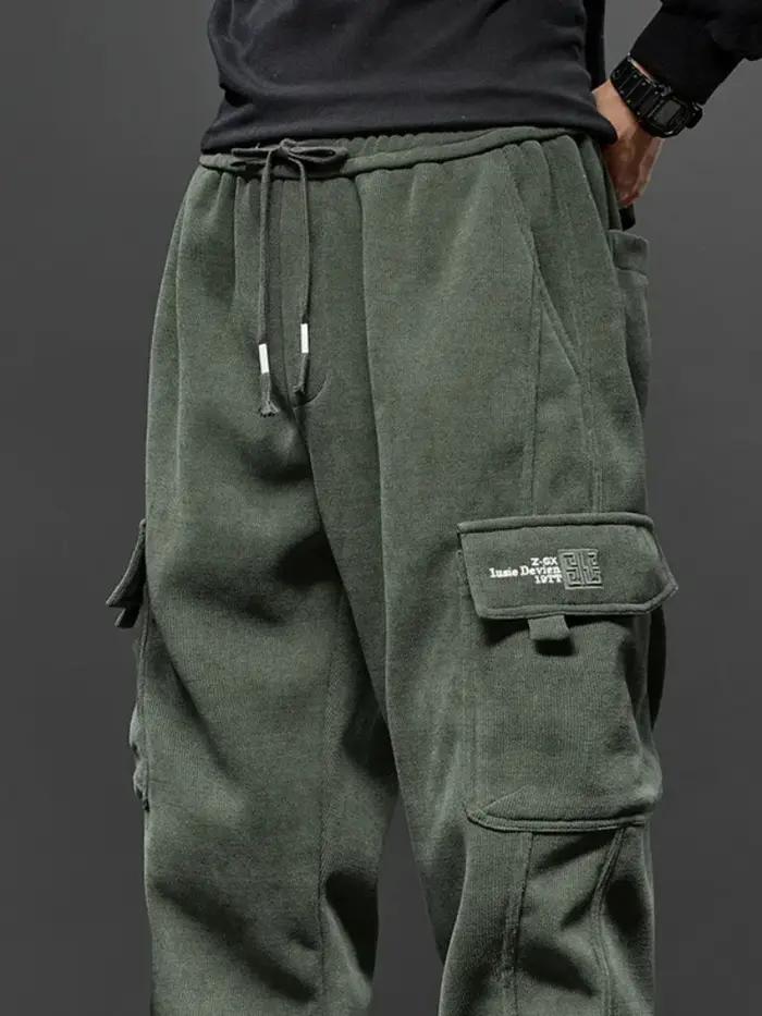 Pantalon décontracté homme élastique printemps automne stretch droit cordon harem jogging sport