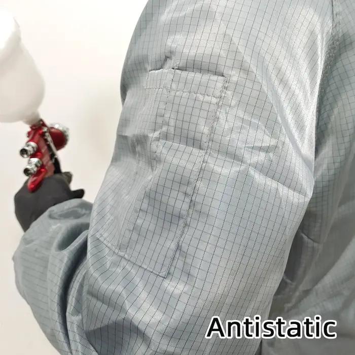 Vêtements de travail antistatiques avec fil conducteur en fibre de carbone