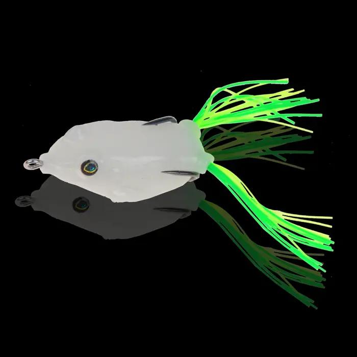 Veilleuse tube souple appât japon plastique leurres de pêche grenouille leurre triple crochets Topwa