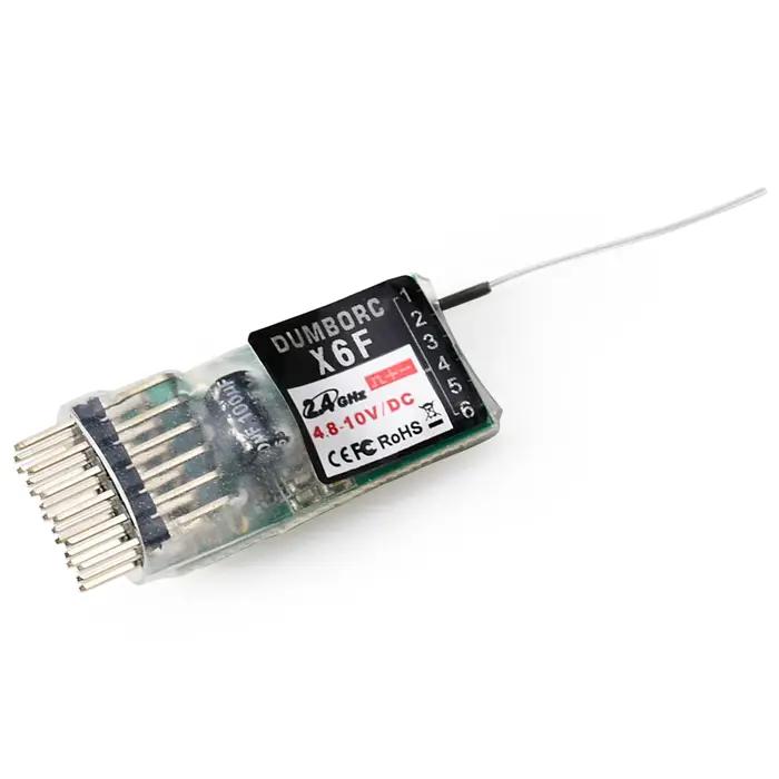 DUMBORC-Récepteur de voiture RC X6FG 2.4G 6CH, système de contrôle radio récepteur pour émetteur Dom