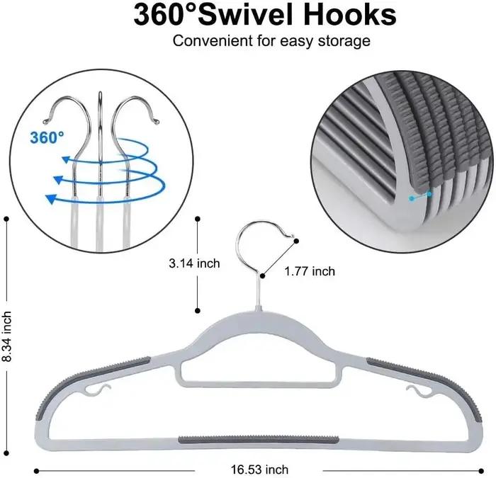 Cintres en plastique robustes antidérapants résistants aux rayures pour vestiaire élégant et organisation pratique pour maison et garde-robe