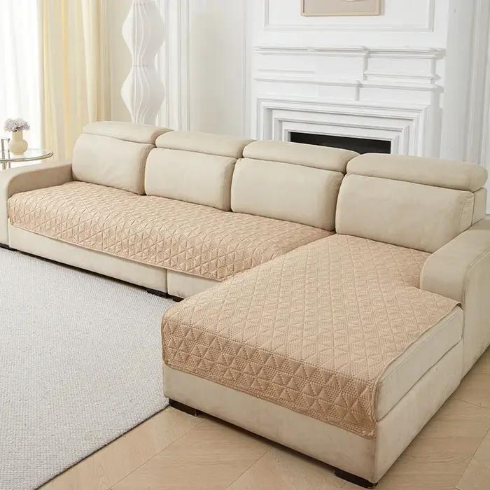 Housse de canapé imperméable pour animaux de compagnie, tapis de protection de meubles antidérapant, style solide, motifs élégants, facile à entretenir pour salon, bureau, hôtel, occasions spéciales