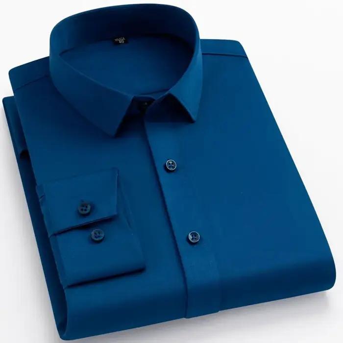 Chemise élastique à manches longues pour hommes