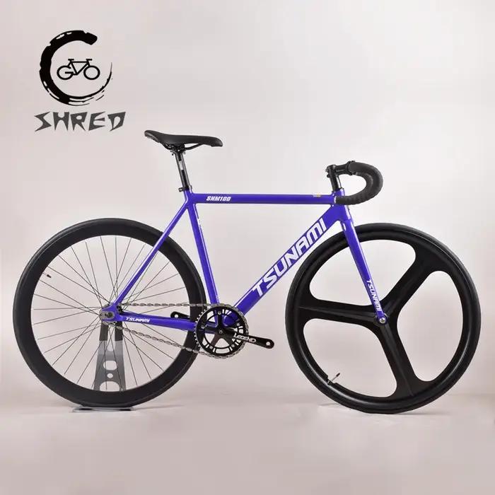 TSUNAMI-Vélo de Course SNM100 Fixie Partners, Vitesse Unique, Cadre en Aluminium 700C, Pièces de Cyc