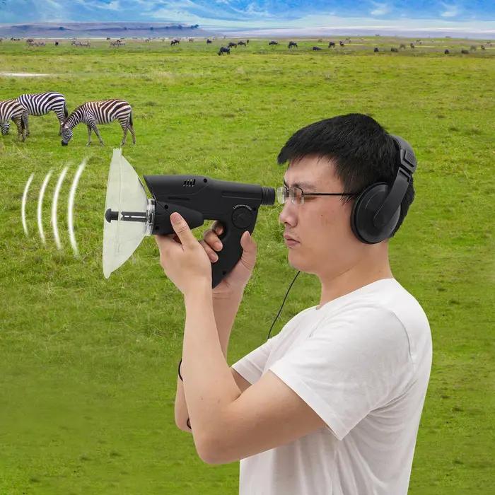 Disque d'écoute oiseaux 8x avec casque 200m - Enregistreur son pour observation chasse enfants éducatif