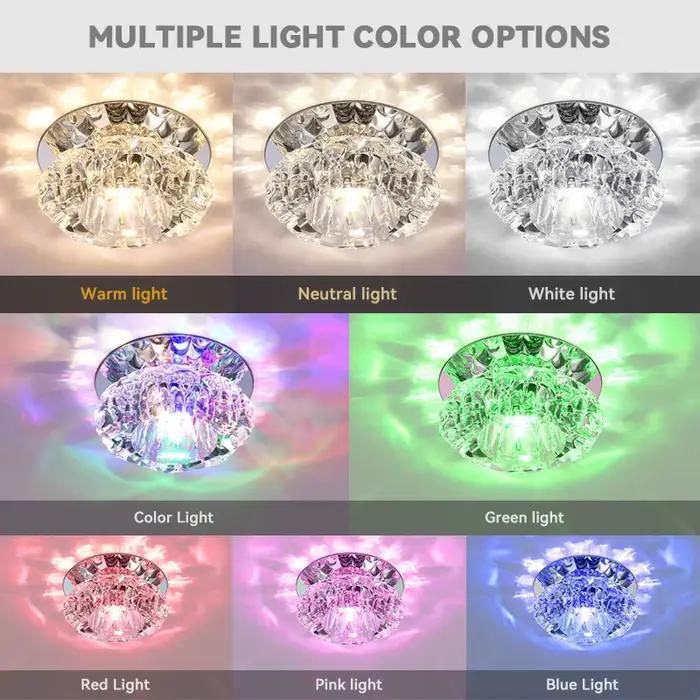 Allée encastré LED plafonnier salon cristal couloir allée lumières LED plafonniers Luces avant techo