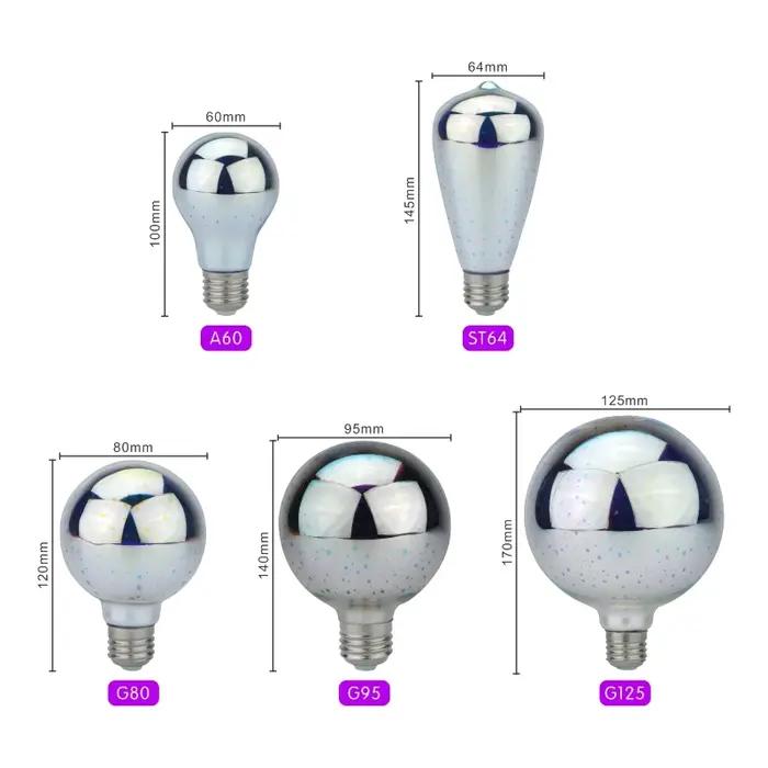 Ampoule LED décorative 3D E27 6W 110V 220V, ampoule Edison vintage, lampe étoile, lumière de nuit po