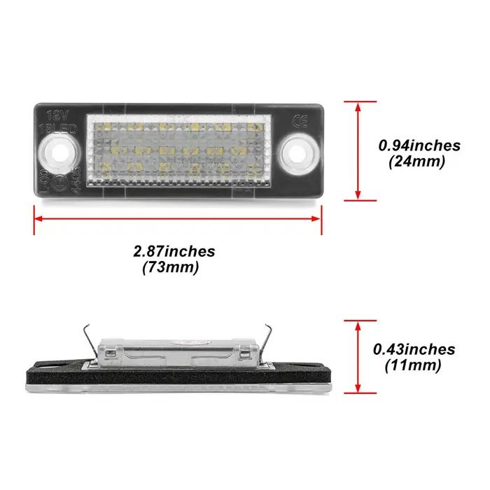 Éclairage de plaque d'immatriculation LED Canbus, 2 pièces, pour VW Transporter T5 T6 2003 – 2020 Ca