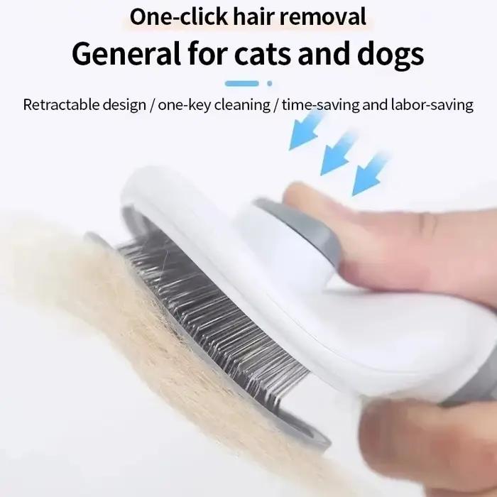 Brosse pour chien et chat, peigne autonettoyant pour enlever les poils d'animaux, outils de toilettage pour chiens et chats, peigne démêlant pour animaux de compagnie, accessoires pour chiens