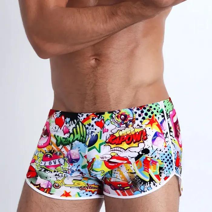 Maillots de bain pour hommes, short de bain à la mode, dessin animé, séchage rapide, maillot de bain