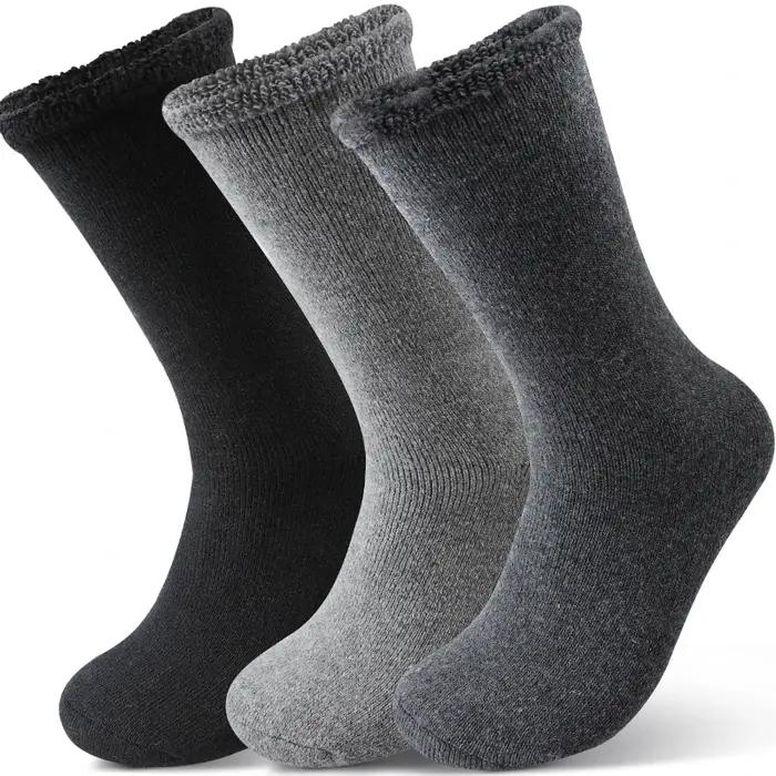 Chaussettes chasse polaire doublées thermiques mi-mollet hiver neige intérieur confort terry