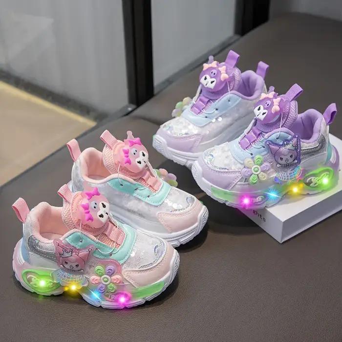 Chaussures de sport pour filles sur le thème des princesses, collection Printemps 2026, avec boutons