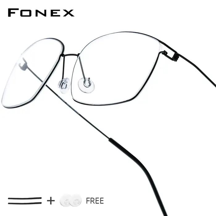 FONEX alliage de titane lunettes cadre hommes marque Design