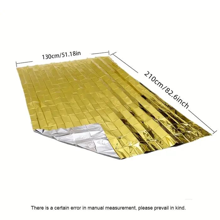 Couverture d'isolation multifonctionnelle double face pour activités de plein air et survie en extérieur finition argent multifonctionnelle polyvalente et durable