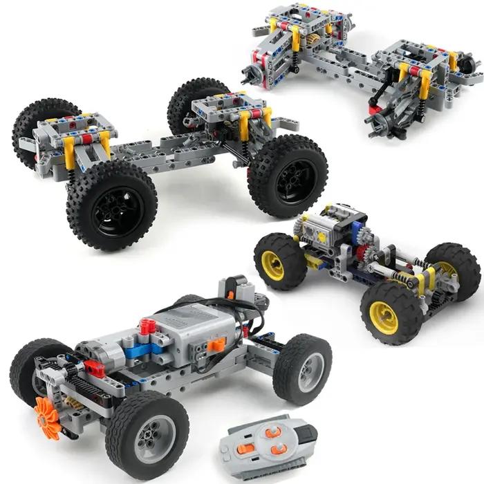 MOC – ensemble de blocs de construction de technologie de châssis de voiture, véhicules à quatre roues motrices, jouets éducatifs de bricolage, modèle de briques, cadeaux pour enfants