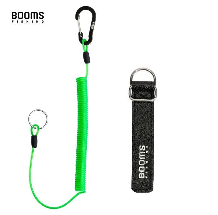 Booms Fishing T01 2M lanières enroulées de pêche avec ceinture d'attache de canne lanière
