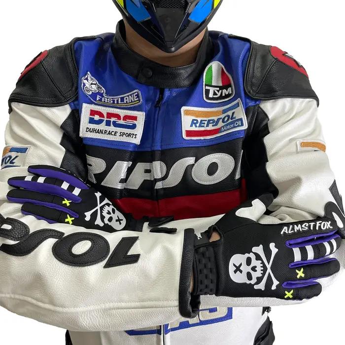 Almst-Gants de moto Fox Skull pour hommes, gants de course de vélo de montagne, écran tactile, moto