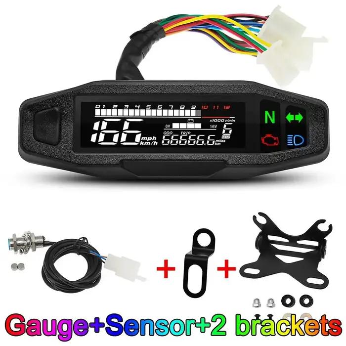 Compteur de vitesse numérique universel pour moto