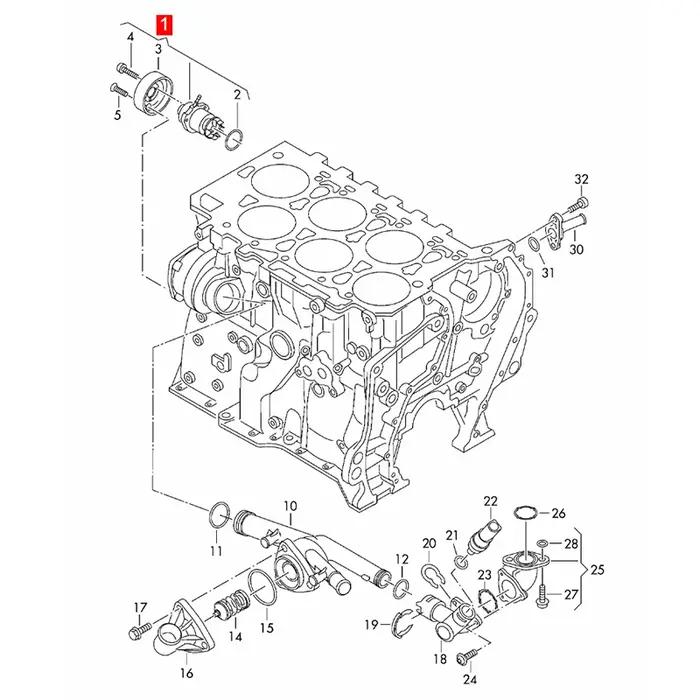 Pompe à liquide de refroidissement avec joint d'étanchéité, pompe à eau pour Porsche Cayenne 92A VW Touareg 7P5 7P6 3.6 03H121008B 03H121008H 03H121008D