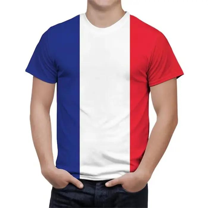 Maillot de Football français T-shirt hommes femmes drapeau