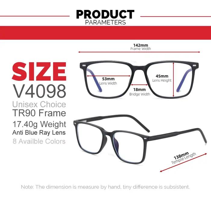 VIVIBEE – lunettes carrées classiques pour hommes, bloquant la lumière bleue, pour jeux sur écran, T