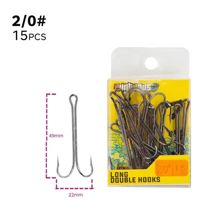 Hunthouse nouveaux hameçons de pêche Double crochet long matériel