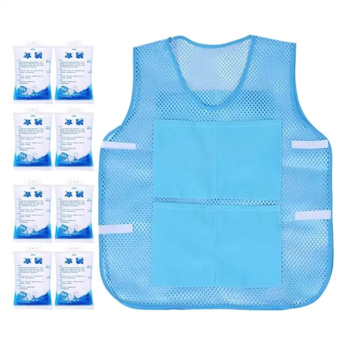 Gilet rafraîchissant, vêtement de refroidissement corporel avec 8 pochettes de glace