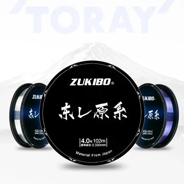 ZUKIBO Toray 102M ligne de pêche en Nylon revêtement fluorocarbone 1-16KG 0.11-0.45mm ligne de pêche