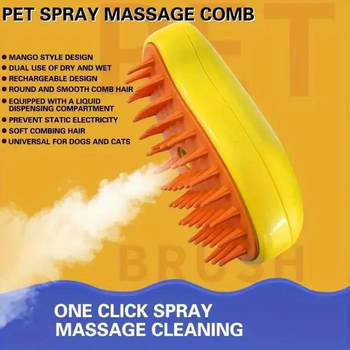 Brosse de pulvérisation pour animaux de compagnie