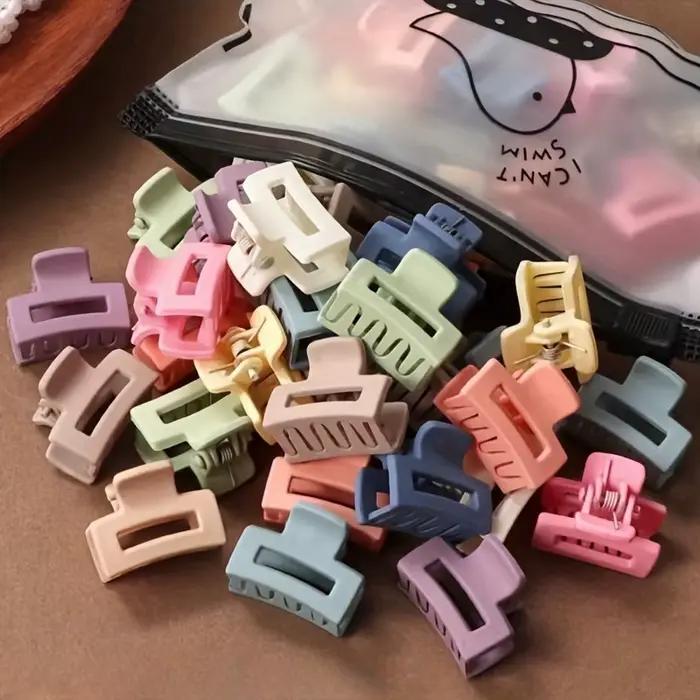 Pinces à cheveux creuses mates de couleur unie, Barrettes de capture de couleur bonbon, accessoires