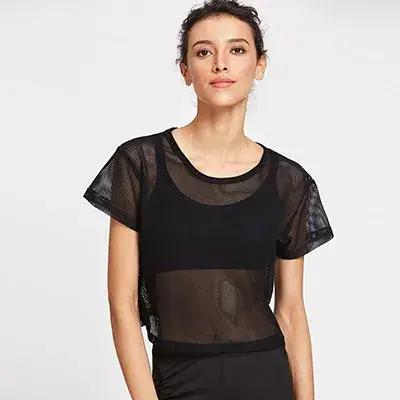 Chemise de yoga en maille pour femmes