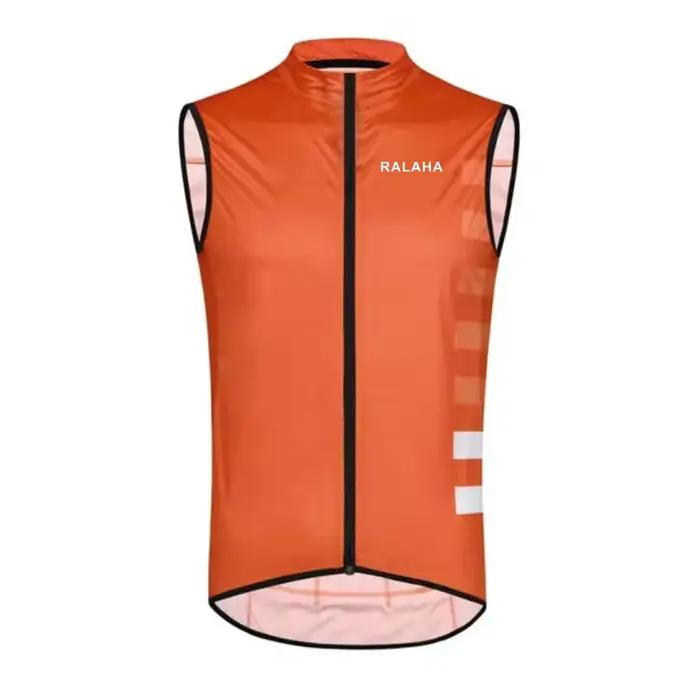 Gilet de cyclisme Ralaha imperméable et coupe-vent pour hommes, polyester, confort ajusté, respirant, séchage rapide, pour courses, randonnées et voyages urbains