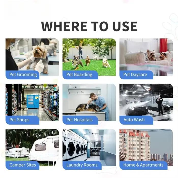 Machine de lavage pour animaux de compagnie à double mode commercial, température constante, désodorisante, pour chiens de grande taille