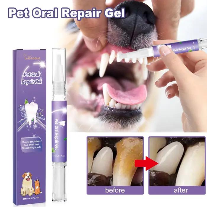 Gel dentaire pour animaux de compagnie, stylo de soins bucco-dentaires, combat la mauvaise haleine, contrôle du tartre, apaise les gencives, solution naturelle pour chiens et chats