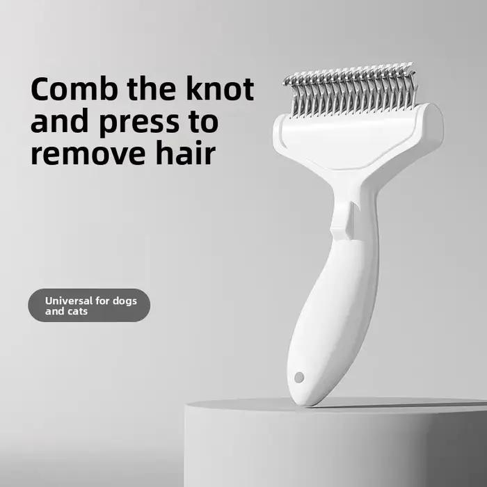 Brosse d'épilation de chien en acier inoxydable