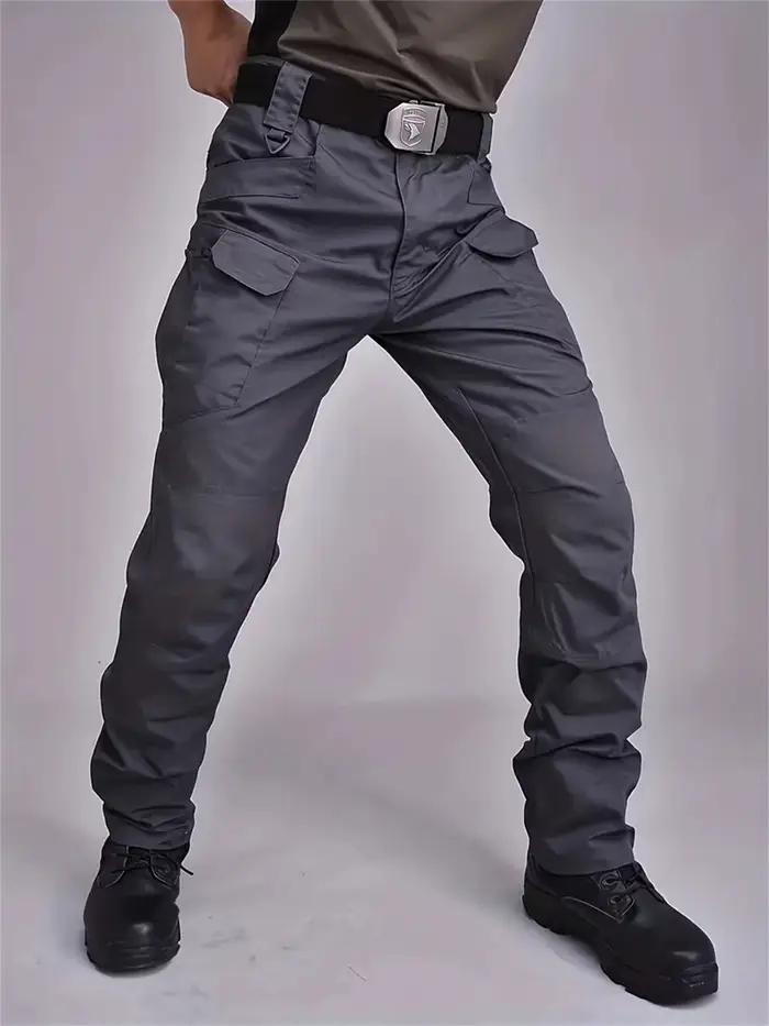 Pantalon de pêche tactique camouflage grande taille - Combinaison de travail multi-poches homme