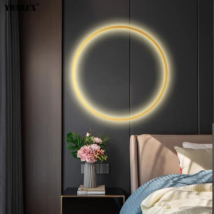 Lampes de décoration de fond de cercle Simple, nouvelles appliques murales LED modernes pour salon,